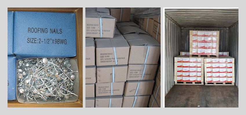 Polished Umbrella Roofing Nails package