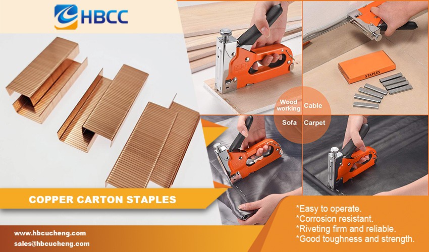 Copper Carton Staples features